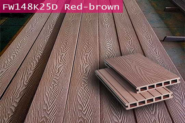 Hosung® Dragonbeard red brown decking cladding - HOSUNG WPC Composite