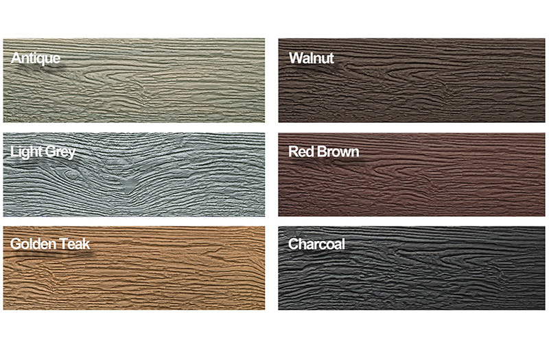 Color chart for Superior Series Co extrusion Ancient Wood WPC 3D wall panel,3D WPC wall panel design,WPC panels for interior walls - HOSUNG WPC Composite