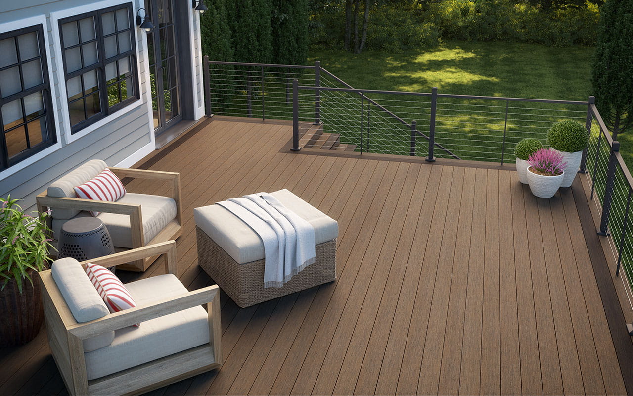 WPC decking installation