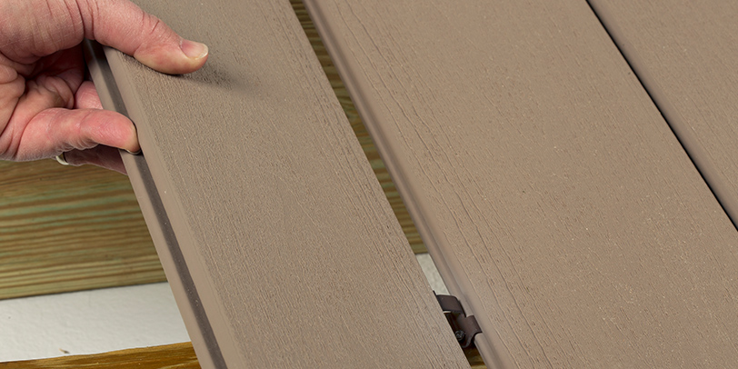 WPC decking installation - last board