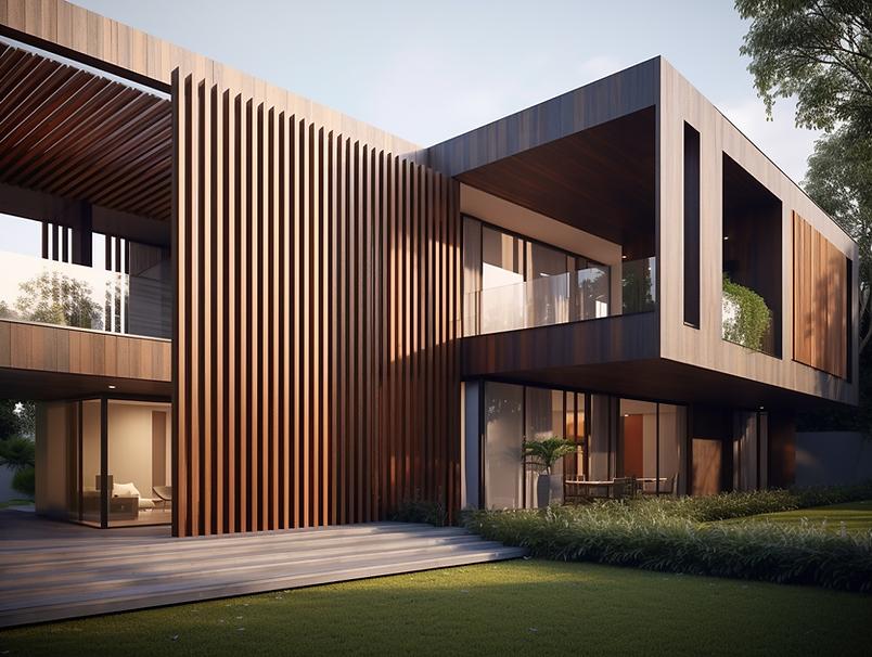 Wood plastic composite house
