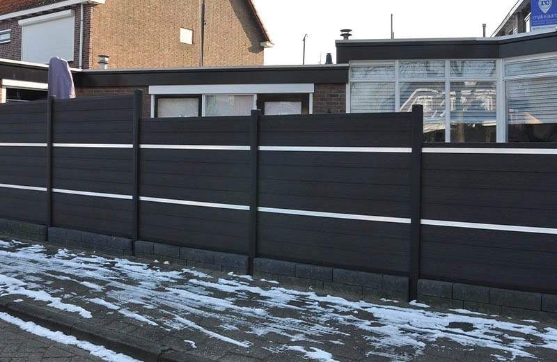 Wood Plastic Privacy Composite WPC Fence Winter