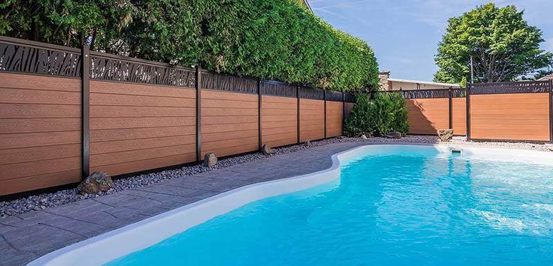 Composite fencing wpc fencing panels- Pool project