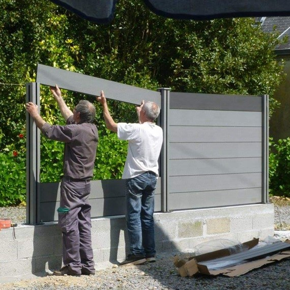 install composite fencing board