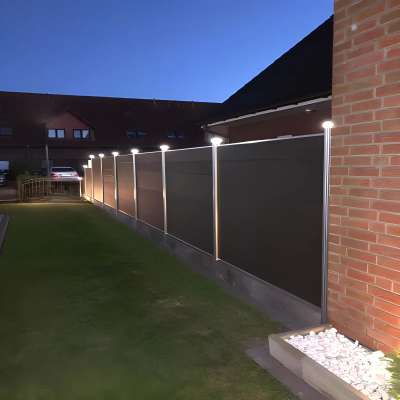 6 Outdoor Fence Lighting Ideas - Fence Post Lights