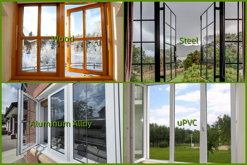 Various Window Frame Materials