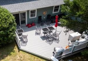 gray composite decking