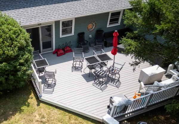 gray composite decking