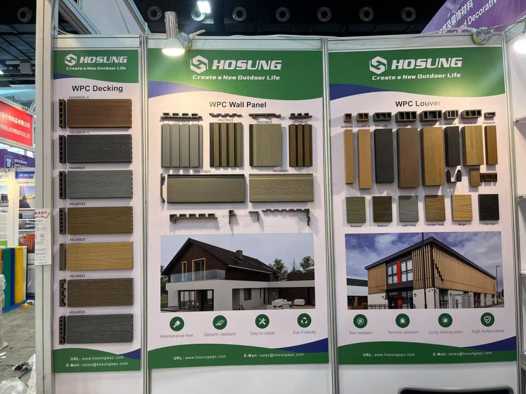 137th Canton Fair4 - dark green composite decking - HOSUNG WPC Composite 137th Canton Fair4 dark green composite decking - HOSUNG WPC Composite