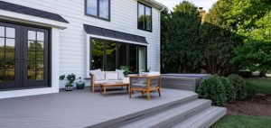 composite decking over concrete porches - HOSUNG WPC Composite cover concrete porch with composite decking