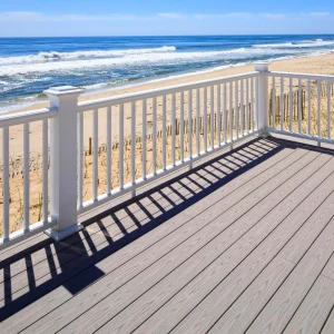composite wood top rail